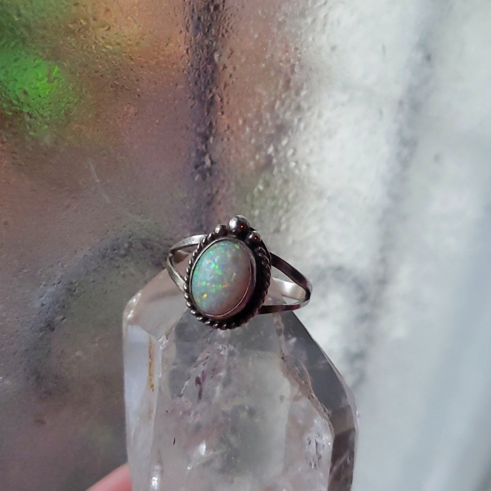 Fire opal ring